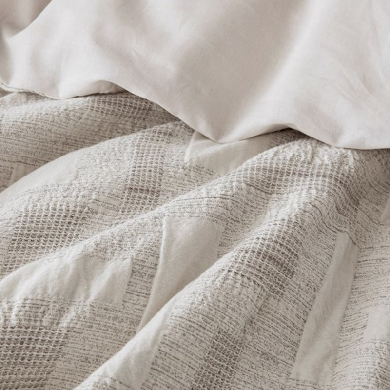 Couette en coton pour très grand / très grand lit - 100% avec attaches intérieures et fermeture à bouton tactile envoûtante