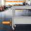 Table de travail en acier inoxydable pour le brassage, table de préparation robuste avec dessous réglable à double couche, support à poubelle amovible, roues, bord incurvé, sans dosseret - 36 * 24 * 35 pouces, avec roulettes