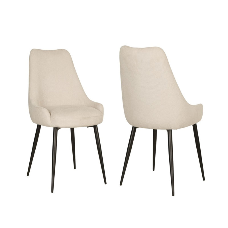 Chaise de salle à manger kurk, ensemble de 2, beige