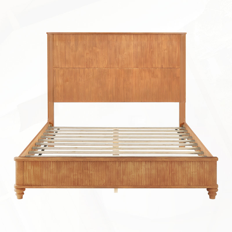Dakota Platform Bed with Tall Headboard, Queen, Natural