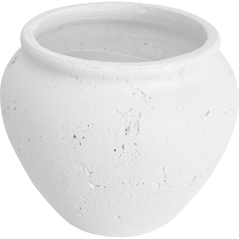 Nisso Handmade Concrete / Cement Table Vase, White