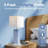 Table Lamp Set With Touch Control, Led Bulbs, Usb Ports