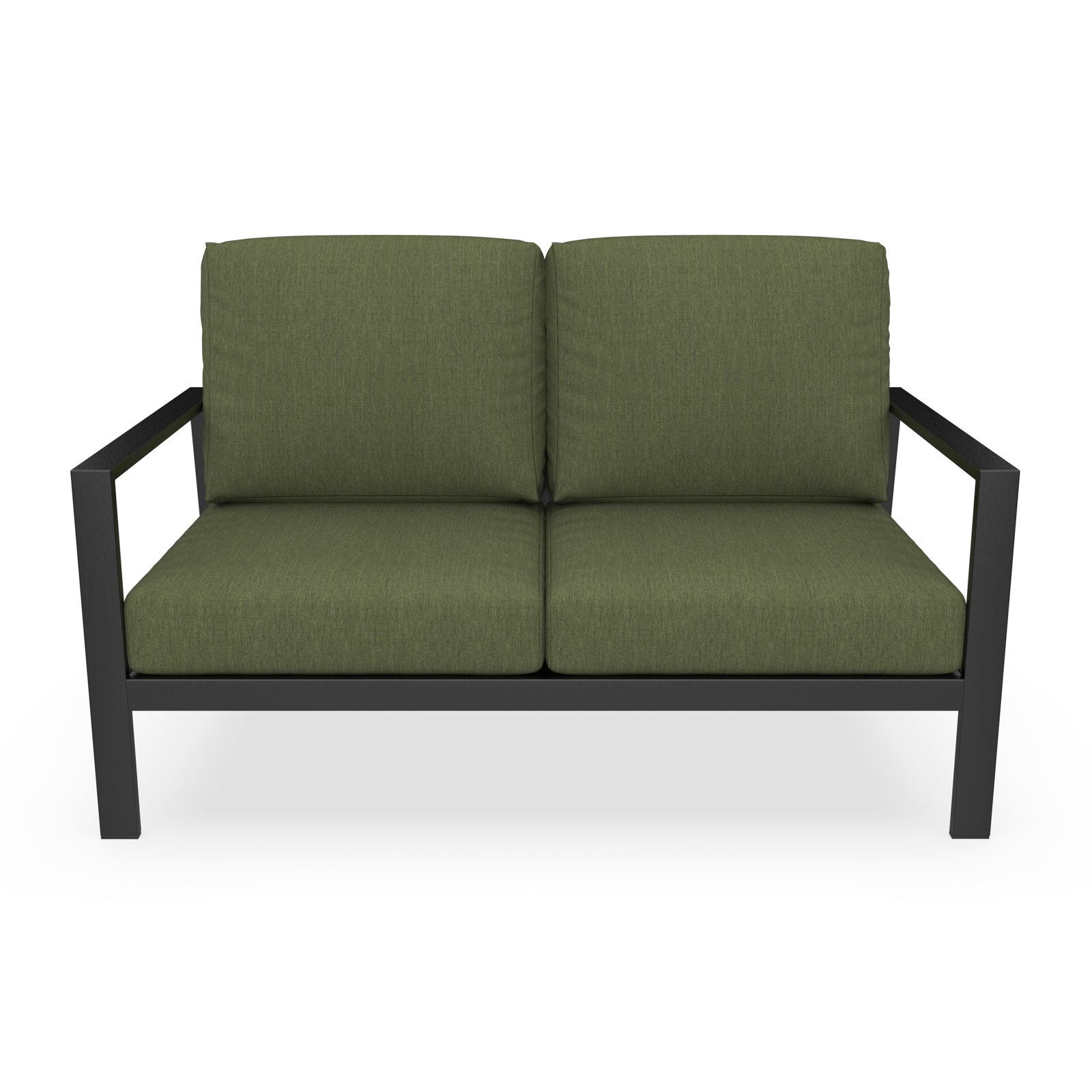 Townsend 55" Sunbrella® Patio Loveseat, Sunbrella Canvas Fern, None