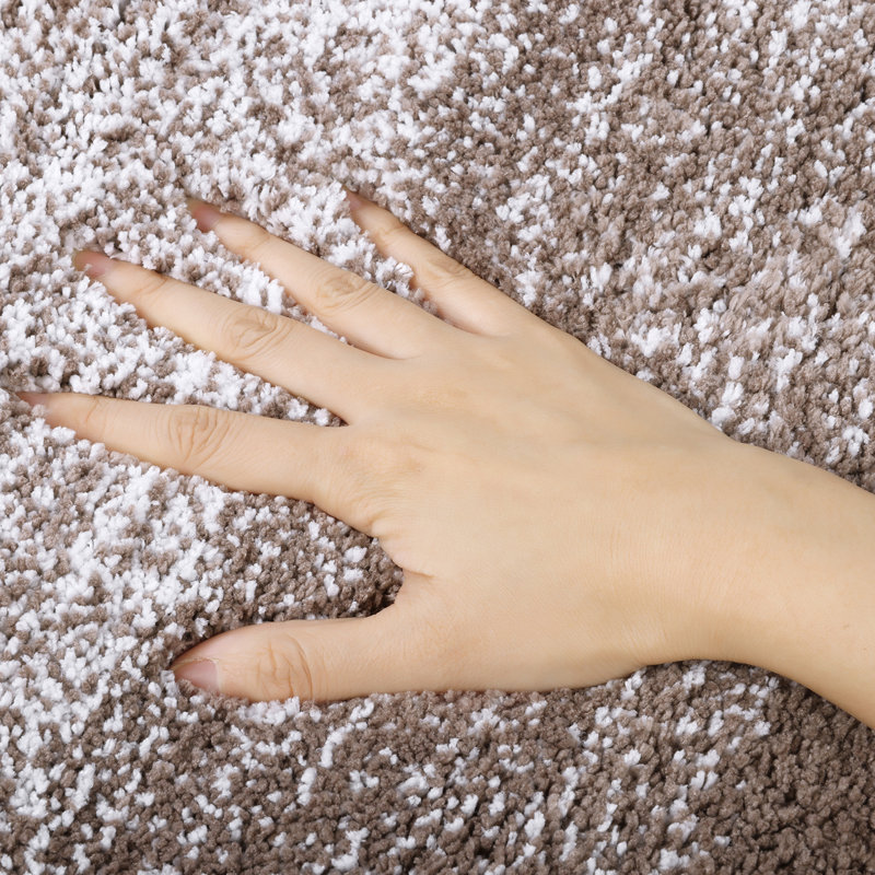 4 Piece Soft Absorbent Microfiber Bath Rug Set with Non-Slip Backing, Brown