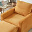 Chaise longue moderne en velours côtelé jaune, fauteuil confortable pour le salon, canapé d'angle décontracté, réglable et lavable, large