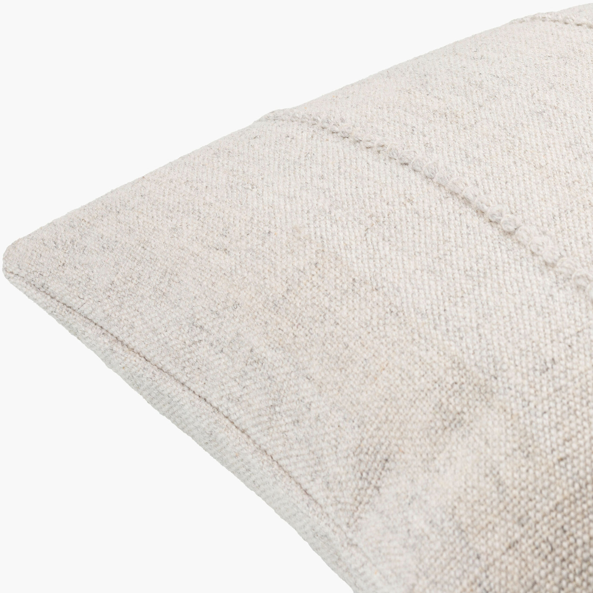 Zeppelin Recycled PET Yarn Throw Pillow, Light Grey, 22"H x 22"W, Pillow Cover Only - No Insert