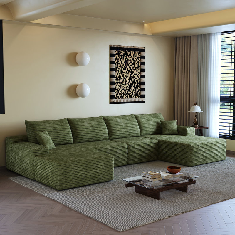 Cloud Sectional Sofa, 37.8" H x 135" W x 69.7" D
