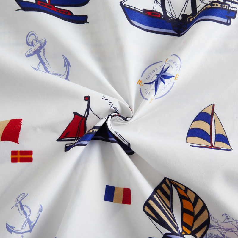 Ensemble de housse de couette en coton à imprimé 600 fils Marina Marina, Ensemble de housse de couette simple + 1 taie d'or