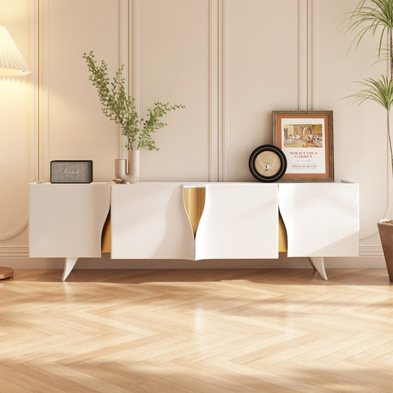 Meuble télé de style français crème, 78.74"