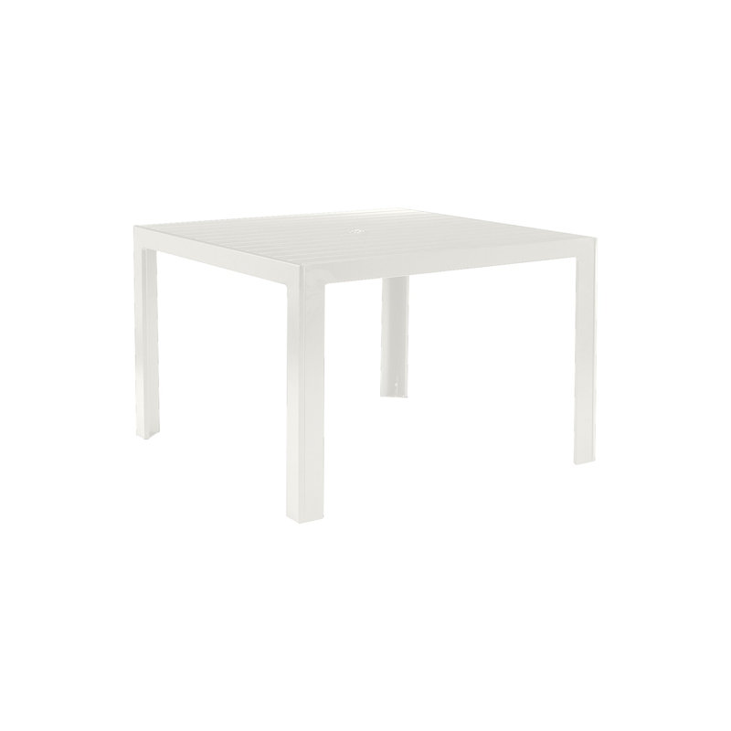 Jinah Outdoor Square Dining Table, Shell, 36" W x 36" L x 29.25" H