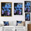 Impression d'art mural bleu, mauve et urbain fuchsia - fuchsia-1401771903-1401771902