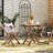 Romney Tioman Outdoor Hardwood 3 Piece Bistro Set in Teak Oil, Natural