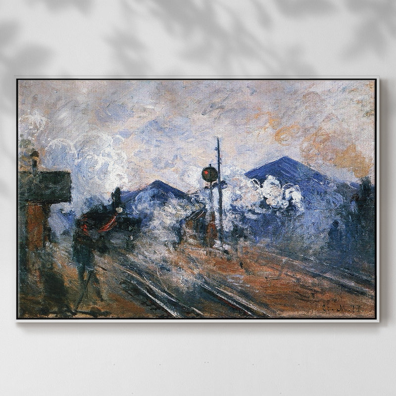 Saint, H 25 po x l 37 po x P 2 po, Toile avec cadre blanc