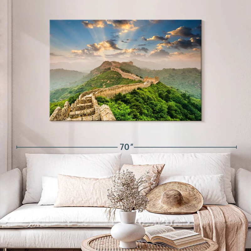 Ravi, la grande muraille de Chine, H 32 po x l 48 po