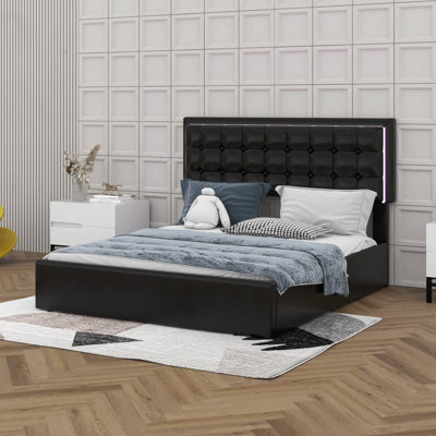 Chalene Queen Size Tufted Upholstered Platform Bed -  Brayden StudioÂ®, 44D8EB83B47E4EEC9CD6D67FEA6E5F1A