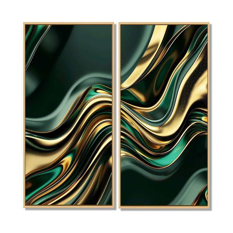 Cayson - Modern Canvas Wall Art, 20" H x 24" W, Floater Framed Print, Cream