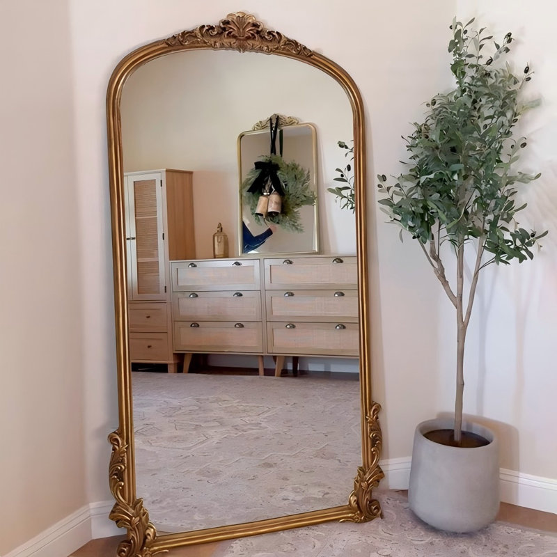 Minimalist Retro Rectangular Wardrobe Full-Length Mirror, 78.74" x 39.37"