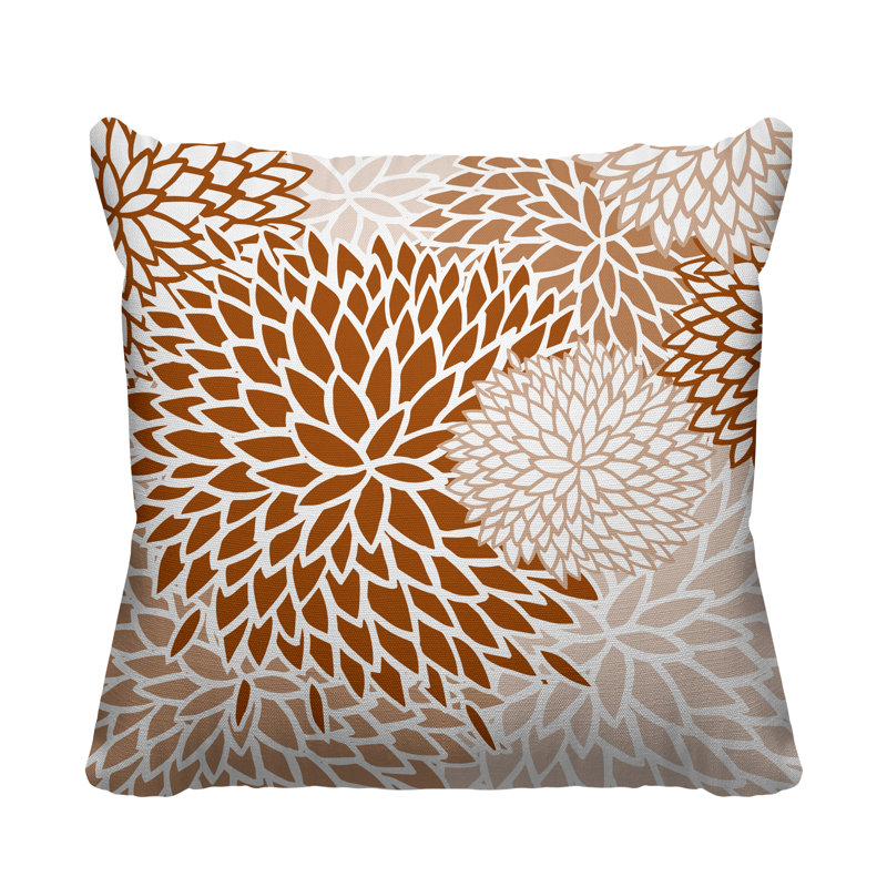 Arlo Outdoor Reversible Throw Pillow, Burnt Orange, 15W" x 15H"