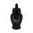 Decorative Chinoiserie Ceramic Tall Jar with Lid for Home Decor Accent - Contemporary Openword Table Jar Ideal for Living Room Styling - Black-1028251098-1028251099