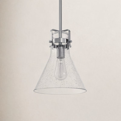 Mirri Single Light Glass Steel Dimmable Pendant