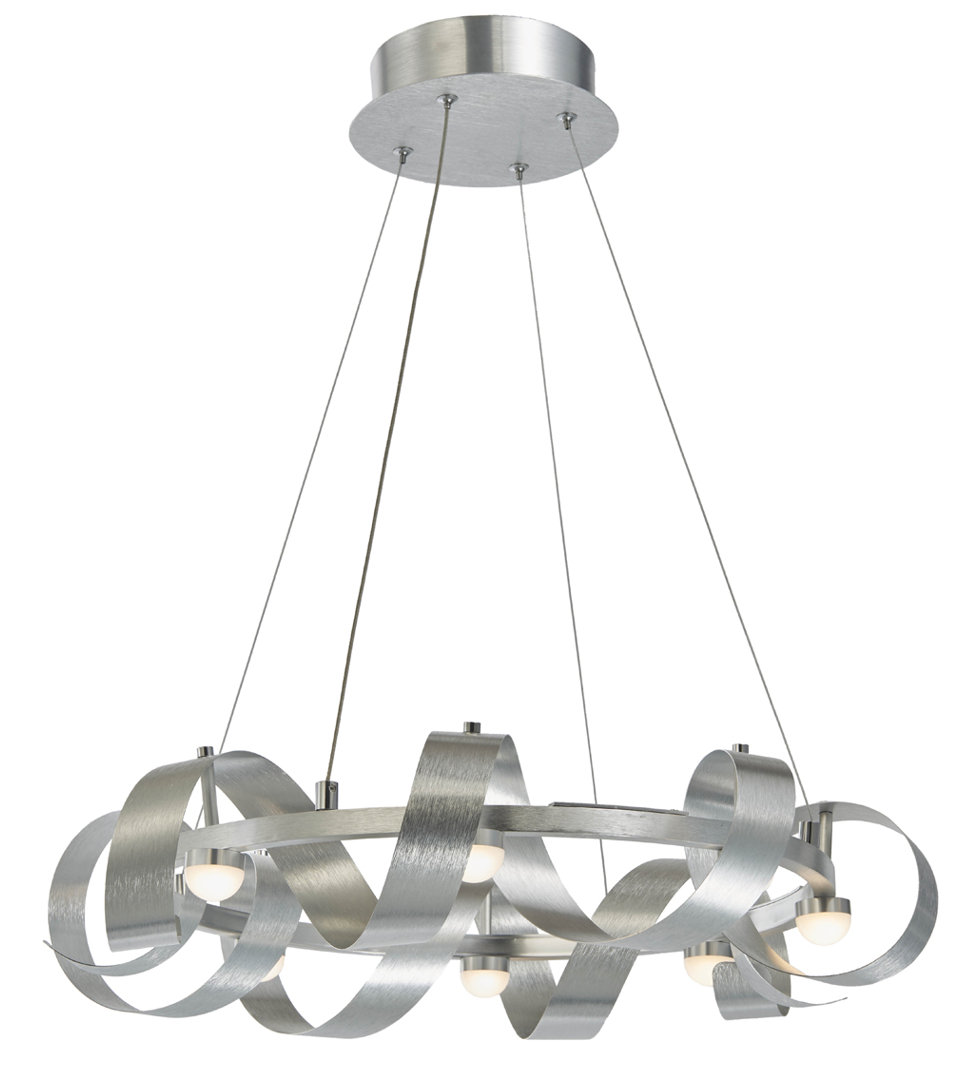 Aquilino 8 - Light Unique / Statement Wagon Wheel Chandelier Orren Ellis 