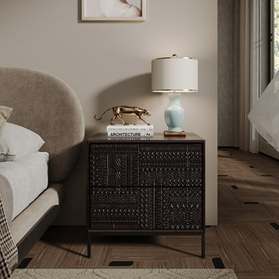 Commode d'appoint style petite maison Wabi Sabi