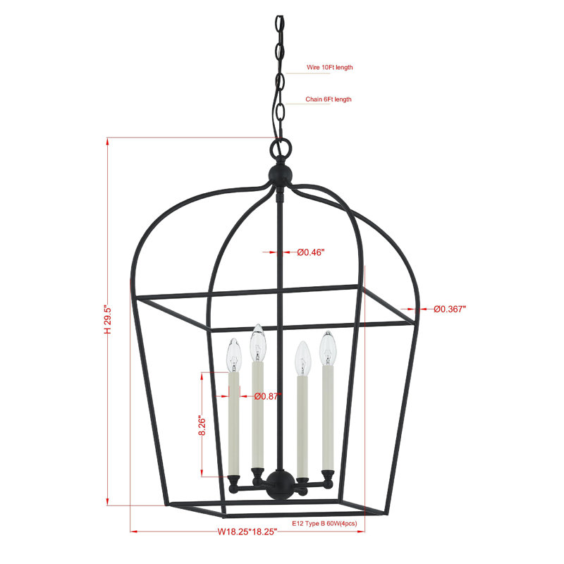 Luminaire suspendu Montrez, noir