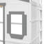Lit mezzanine simple avec échelle - blanc-1181929142