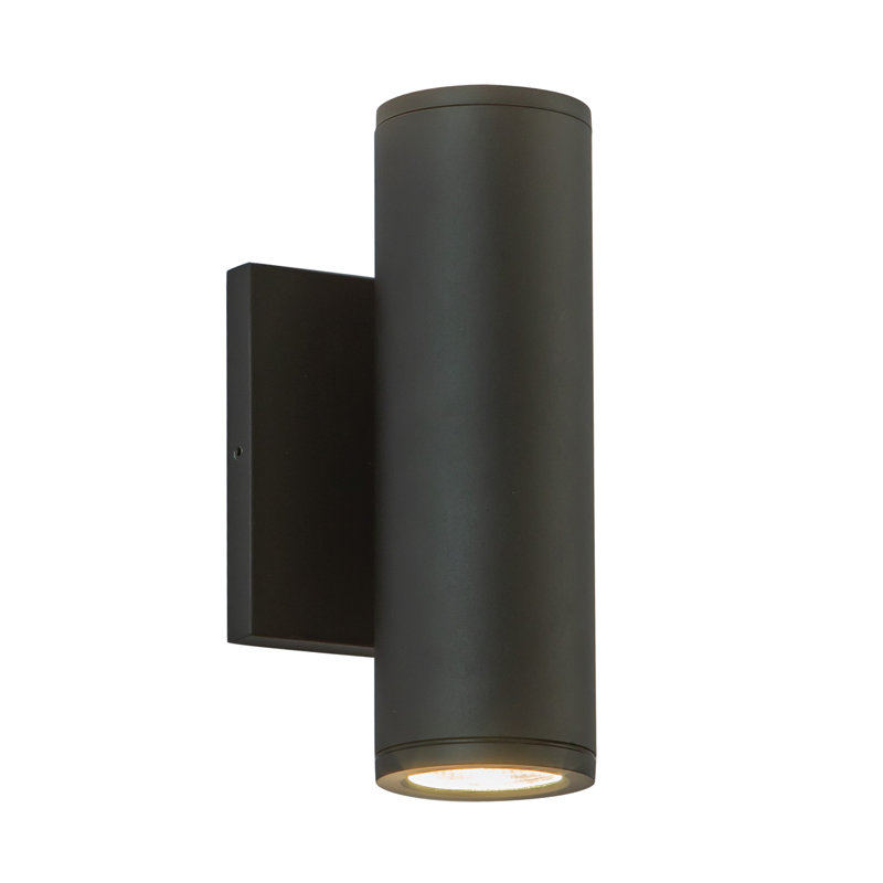 Nordic 2 - Light LED Flush Mounted Sconce, 16 W, Black, 8" H x 4.63" W x 3.38" D
