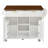 52" Fluted Kitchen Island With Drop Leaf