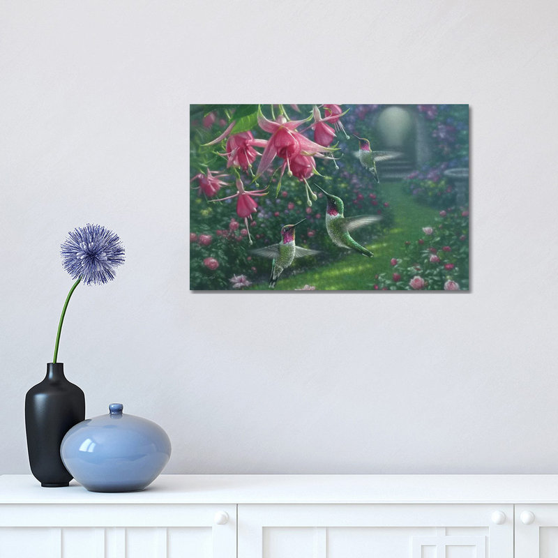 Hummingbird Haven by Collin Bogle - Print on Canvas, 30.48 cm H x 45.72 cm W, Wrapped Canvas