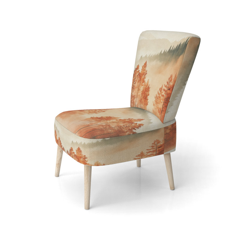 Forest Accent Chair - Autumn Forest Veil Mountain I Side Chair, Side Chair Armless