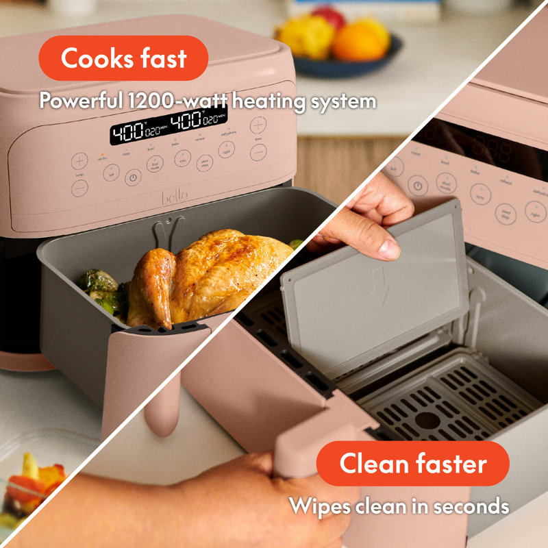 Bella 4.0 QT Trizone Air Fryer, Blossom