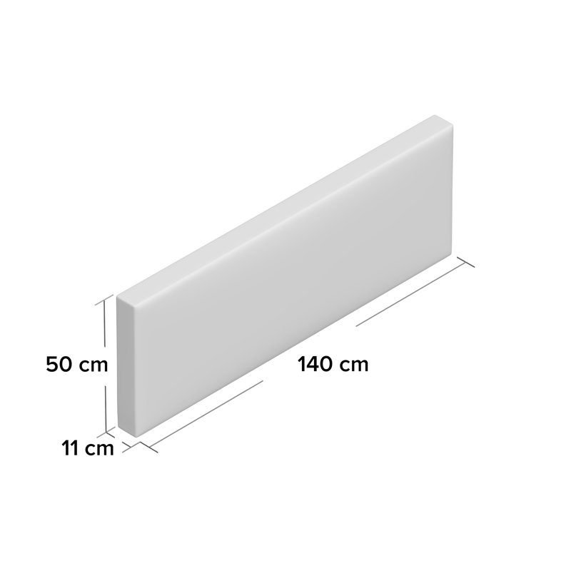 Duvall Upholstered Headboard, Double (4'6), Silver
