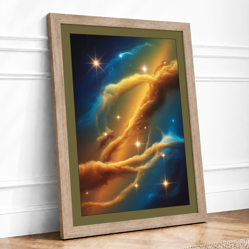 Cosmic Hands Modern - Framed Print, A1 - 84.1 x 59.4 cm, Oak