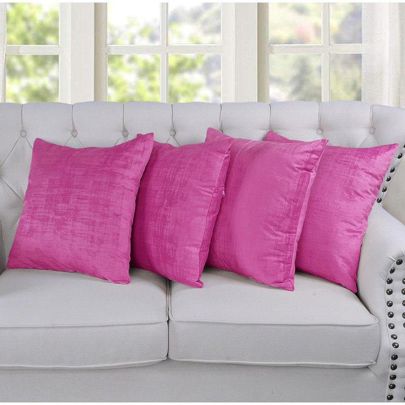 Square Cushion Cover, Raspberry Rose