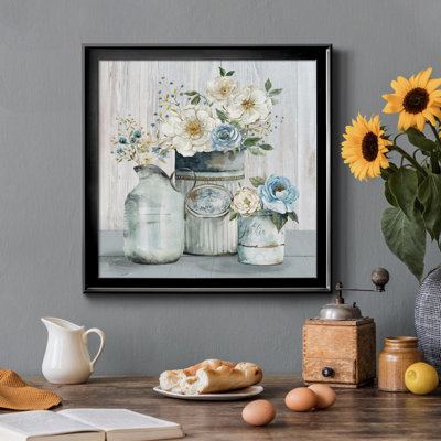 " French Garden Flowers II " Watercolor Painting