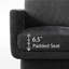 Fauteuil d'appoint pivotant noir-1340019441