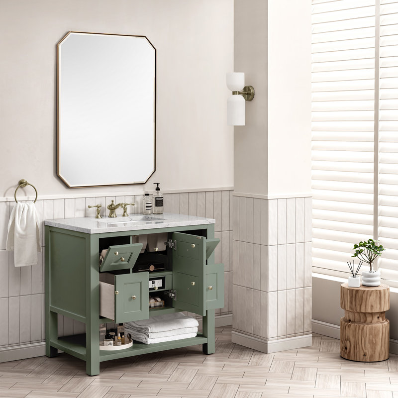 Breckenridge 36'' W Single Vanity, Ethereal Noctis, Smokey Celadon, 8" Widespread
