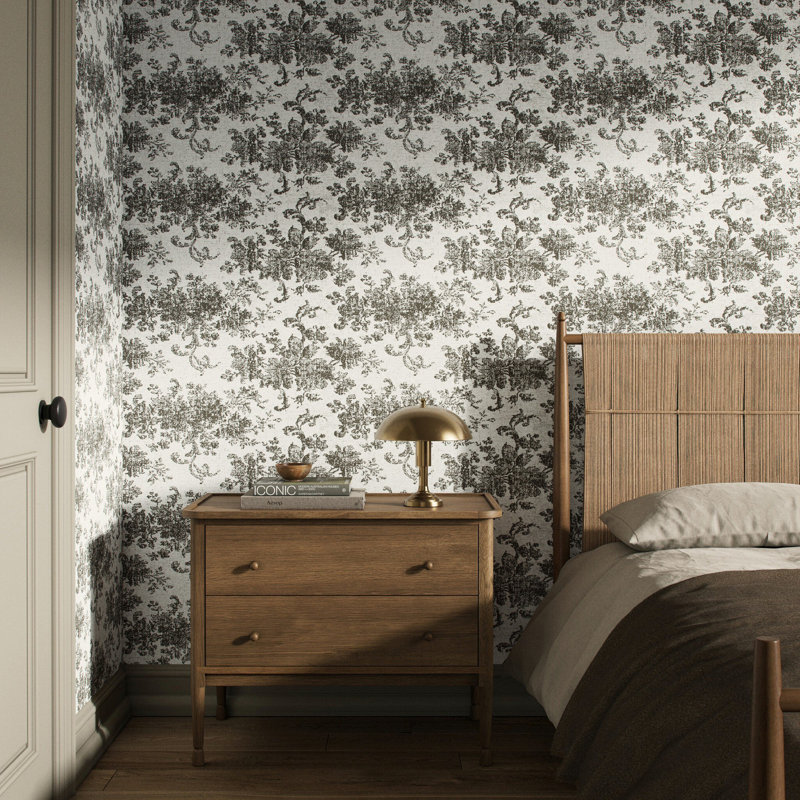 Fallingbrook Damask Wallpaper, 52"x132", Fallingbrook Olive II