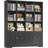 Black Bookshelf and Bookcase, Double Wide Bookshelf with 4 Doors, 47.6" W Kids Bookshelf with Storage, Large Open Bookshelf Kids Book Shelf for Home Office-693434526