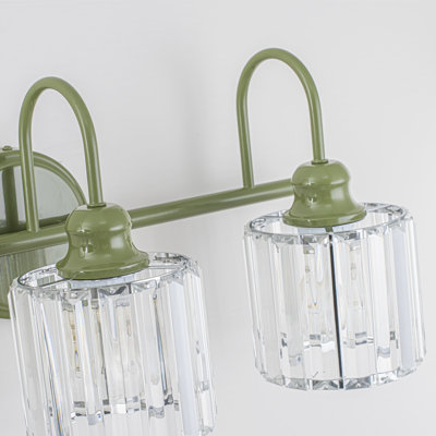 3 -Light Crystal Glass Vanity Light Under the Mirror