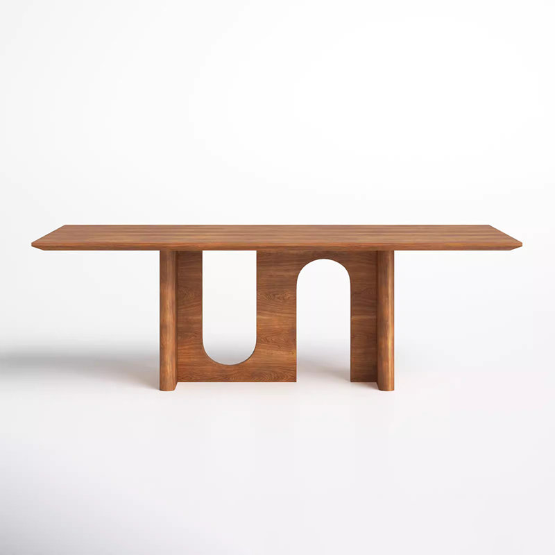 Table de salle à manger simple en bois massif de style nordique Amalyn, H 29,5 po x L 78,7 po x l 31,4 po