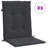 Lowback Chair Cushion Set of 6 Black Oxford Fabric 100 Percent Polyester Garden Seat Pads-940793532