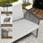 The Rope Patio Luxury Aluminum Sofa Conversation Sets With Coffee Table Set & 3-Seater Sofa (3PCS)