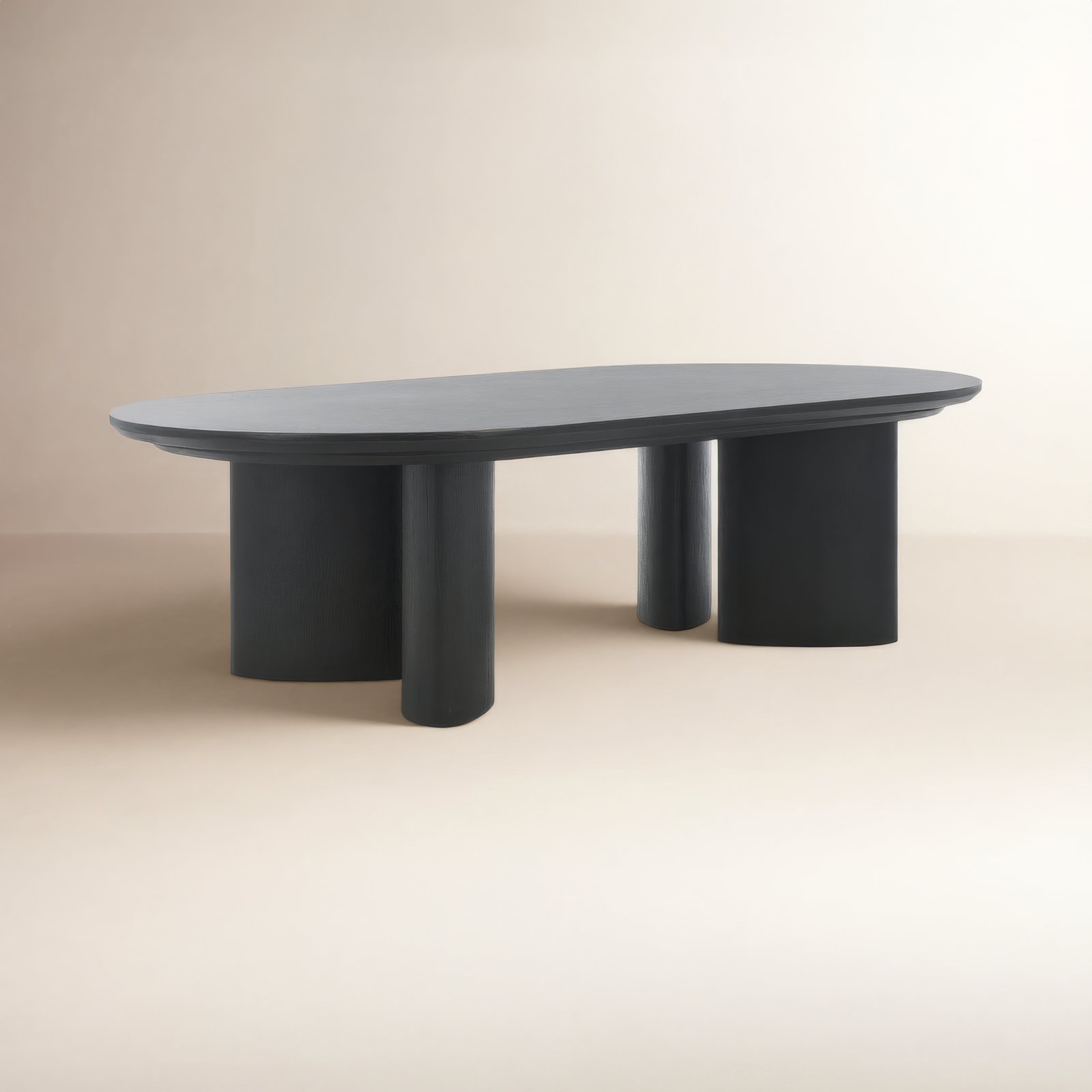 Caya 56" Oval Coffee Table, Black