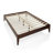 Mervyn Solid Wood Platform Bed without Headboard, Mid-Century Modern Bed Frame, Queen Size Bed Frame Wood Bed Compatible with All Mattresses, No Box Spring Needed, Easy Assembly, Chocolate-88710209-88710211