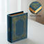 Ensemble de 4 boîtes de rangement décoratives en forme de livre rétro, bleu