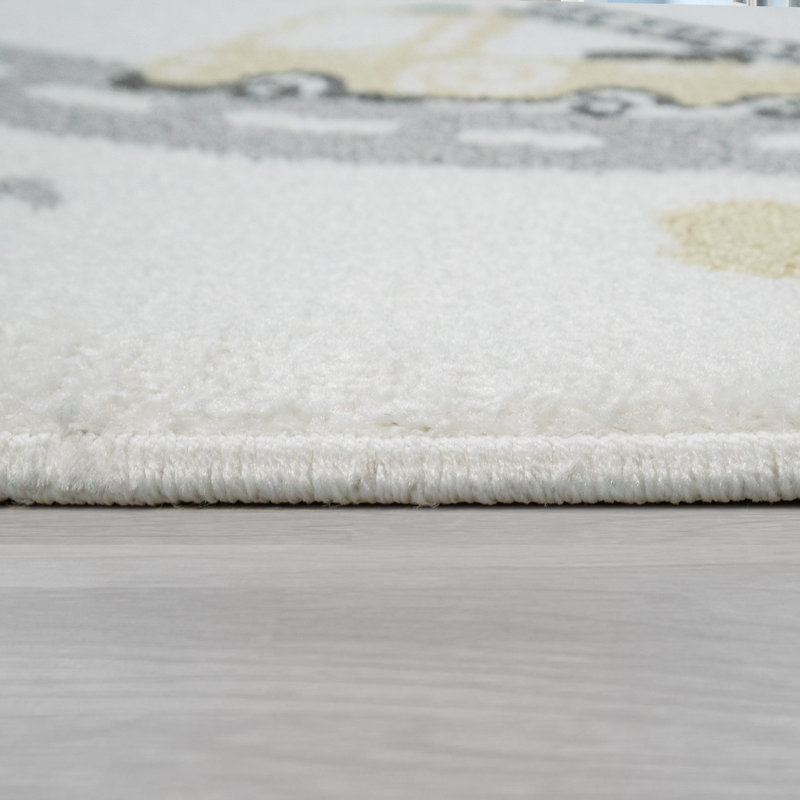 Clowers Cream/Grey/Yellow Rug, Rectangle 160 x 220cm