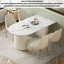 Table de salle à manger en pierre frittée de luxe italien clair-1523355047